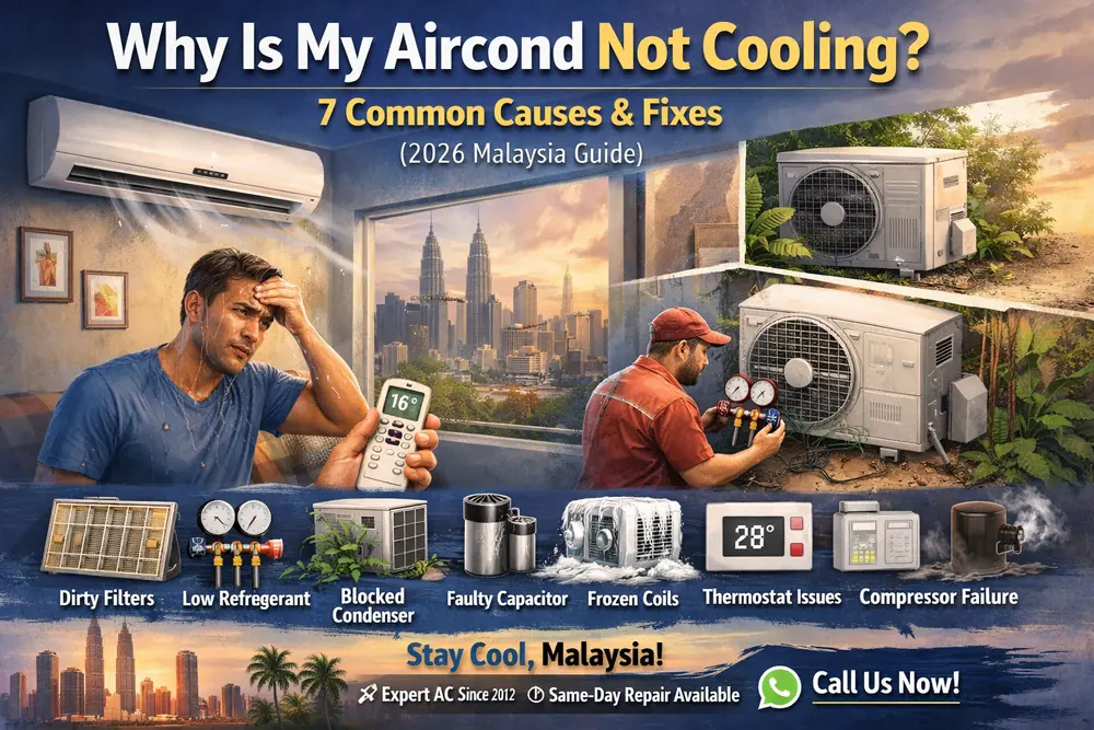Why Is My Aircond Not Cooling 7 Common Causes & Fixes (2026 Malaysia Guide)